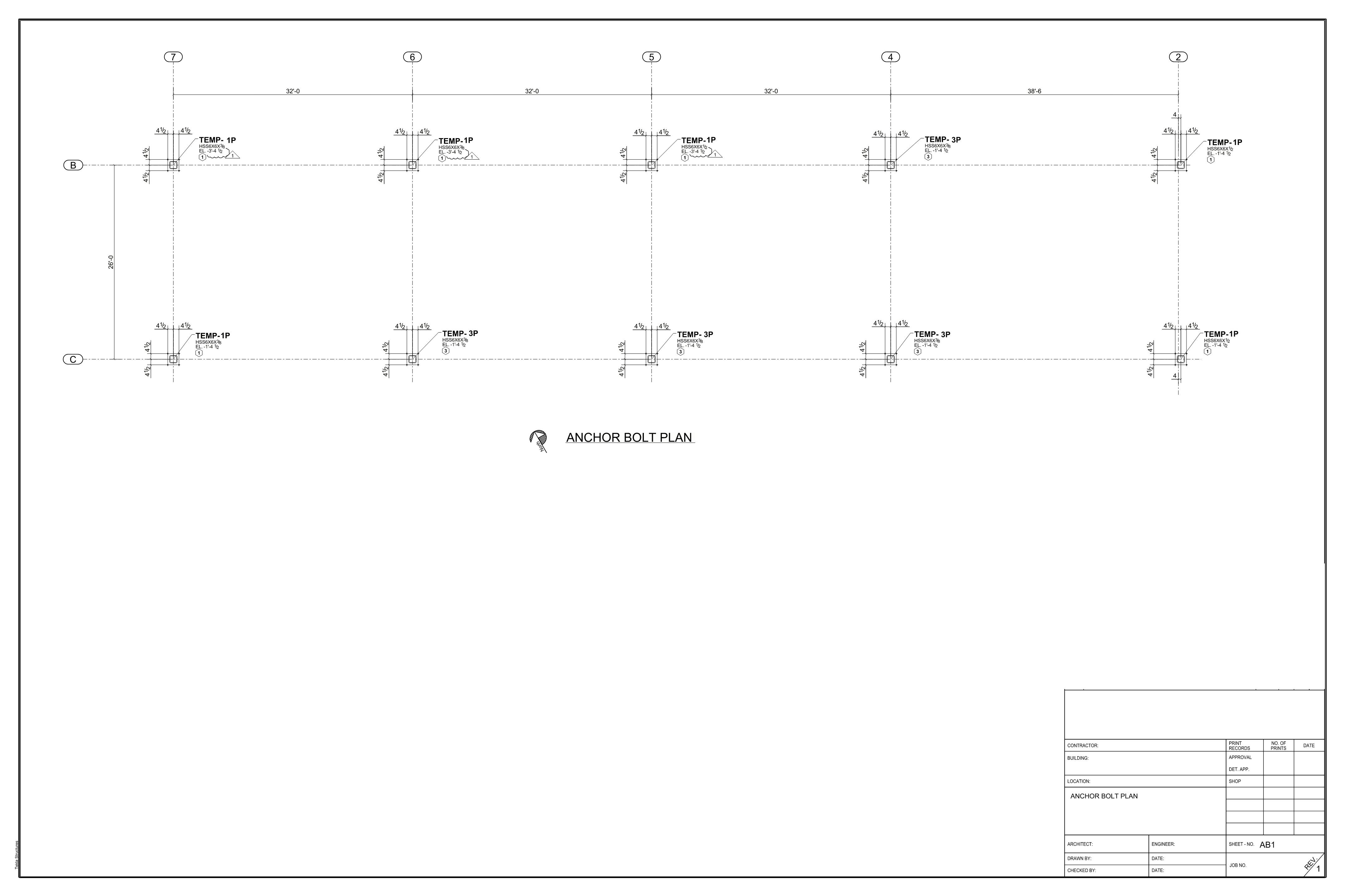 Austen Steel Engineering Sample Drawings