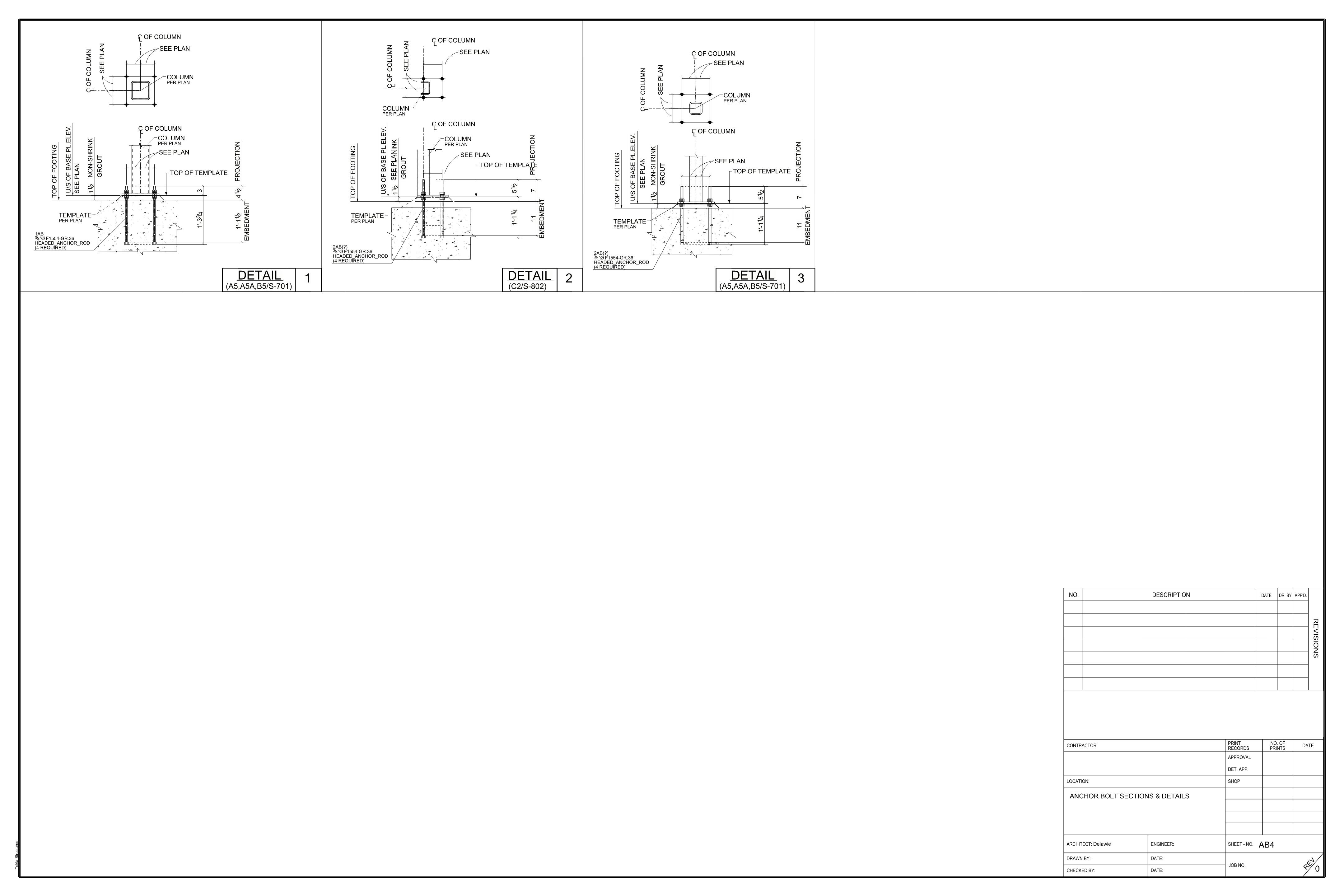 Austen Steel Engineering Sample Drawings